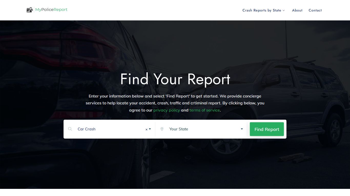 MyPoliceReport.us - Search police reports, accident reports & crash reports